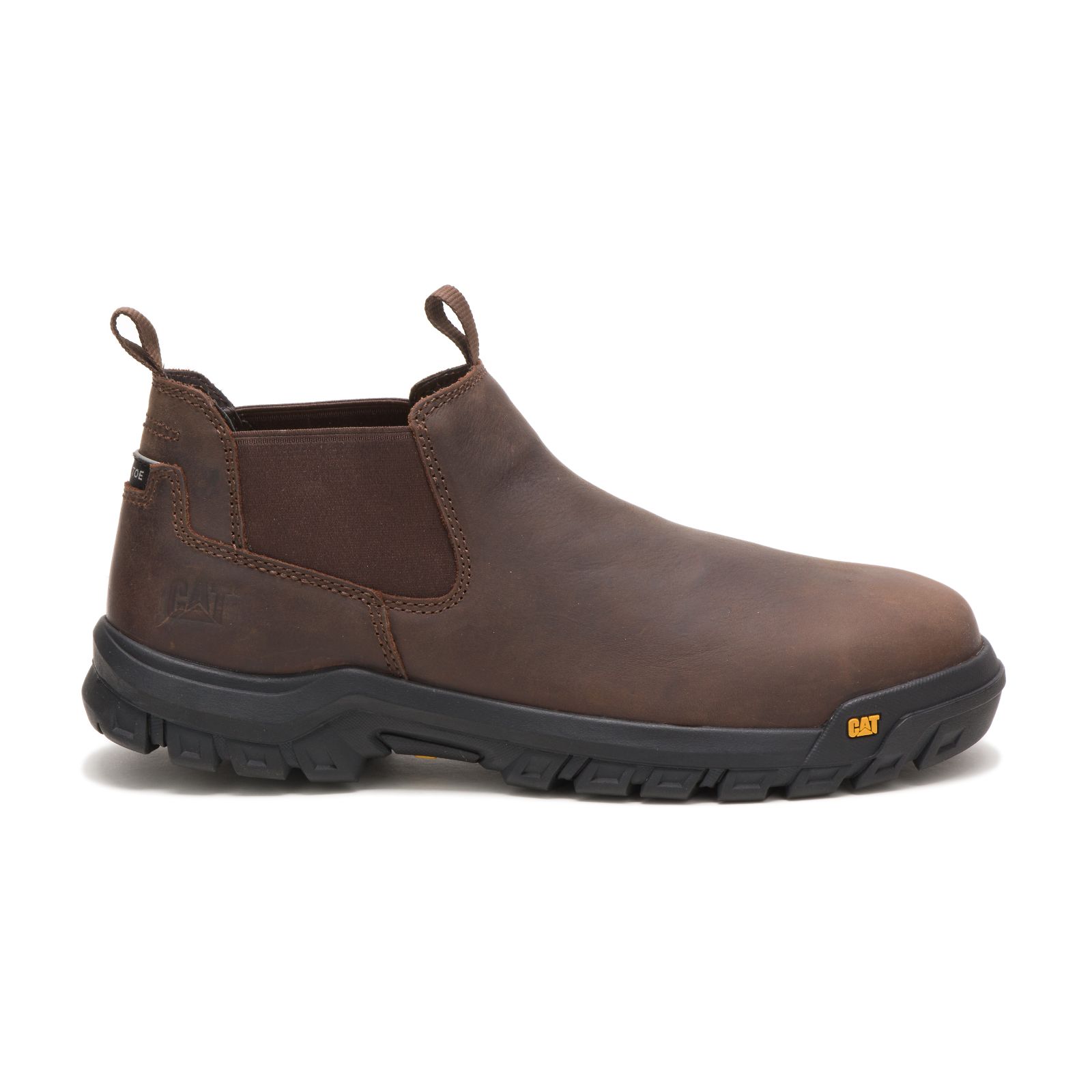 Caterpillar Outline Slip-on Steel Toe - Mens Steel Toe Boots - Brown - NZ (547GABCVS)